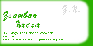 zsombor nacsa business card